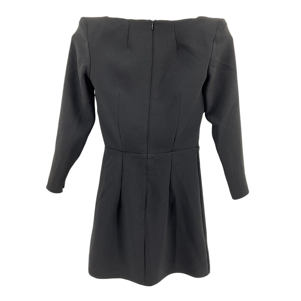 Alex Perry Structured Black Parks Sweetheart Cup Wrap Mini Dress Size US 4 / UK - Picture 3 of 4